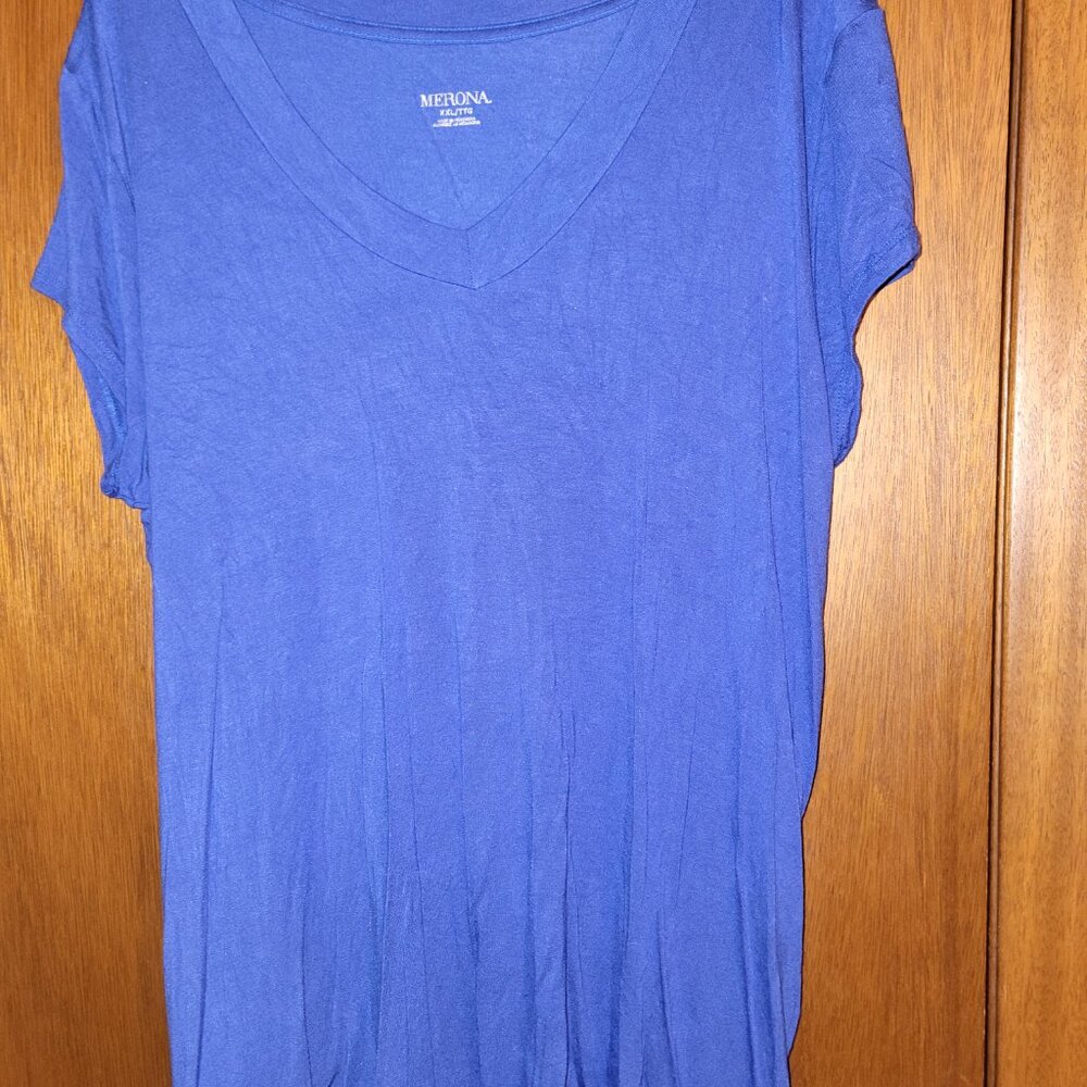 Lot Of 5 2x XXL Cold Shoulder Shirts Ava Viv Maurices Green Envelope Merona - Picture 9 of 16